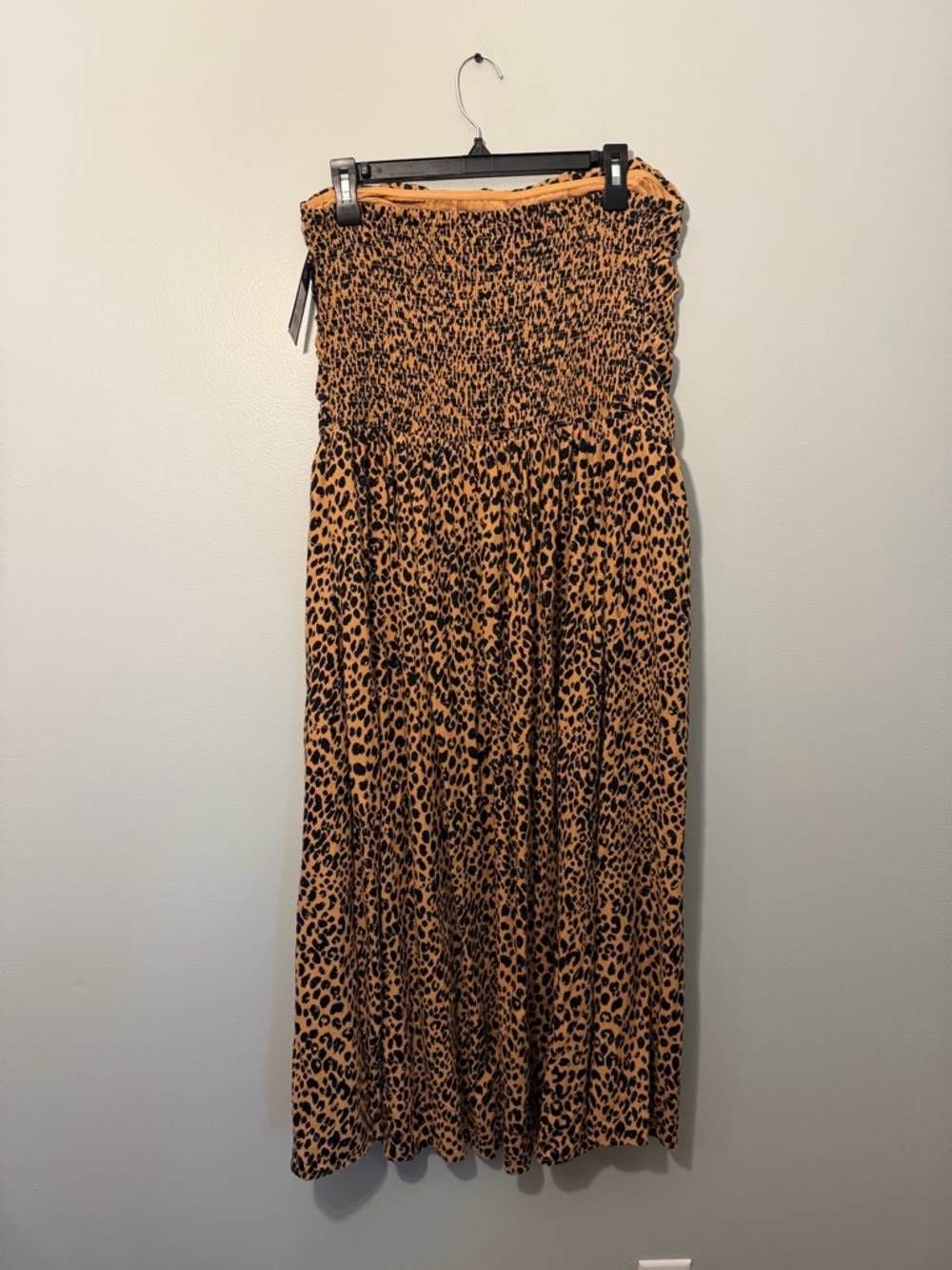 Universal Thread Leopard Print Strapless Maxi Dress - Black & Tan - Picture 3 of 5